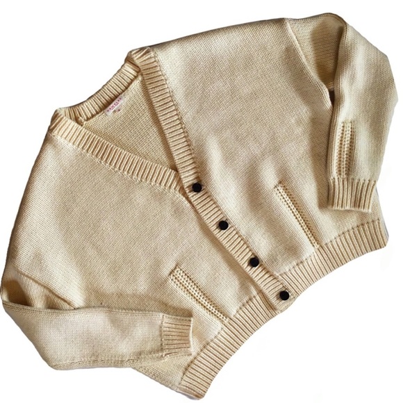 Demylee Peyton Cardigan Sweater | Color: Beige | Size: Medium - Picture 5 of 6